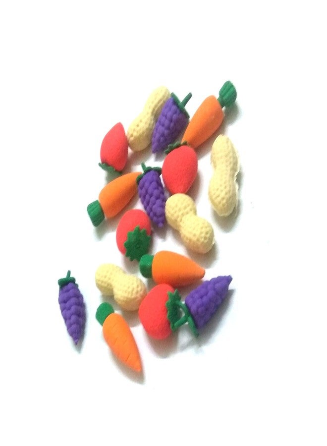 Nawani Vegetable Eraser 1 Pouch Pack 4 Pic/Rubber Birthday Return Gifts for Kids (Pack of 4 Pouch) - Image 3